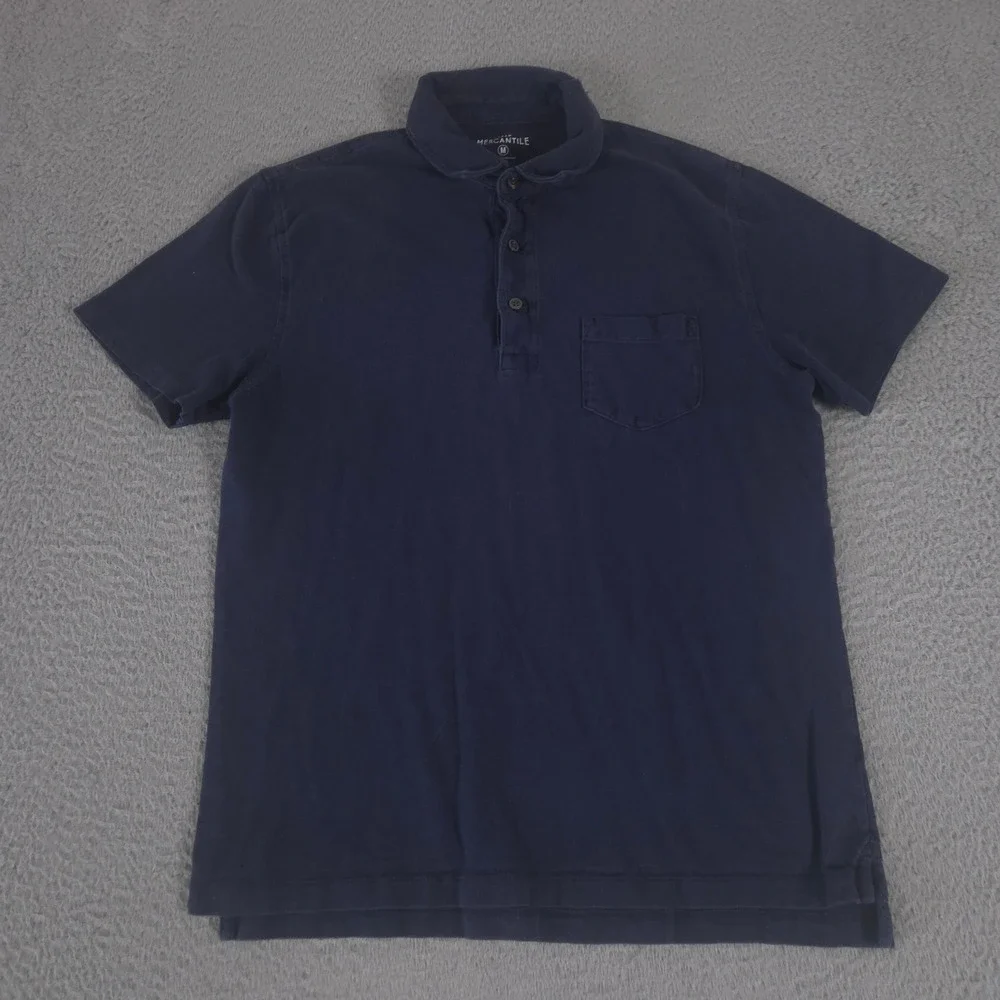 LOT OF 2 J.Crew Shirt Mens M Multi Garment-Dyed Henley Polo Cotton Mercantile